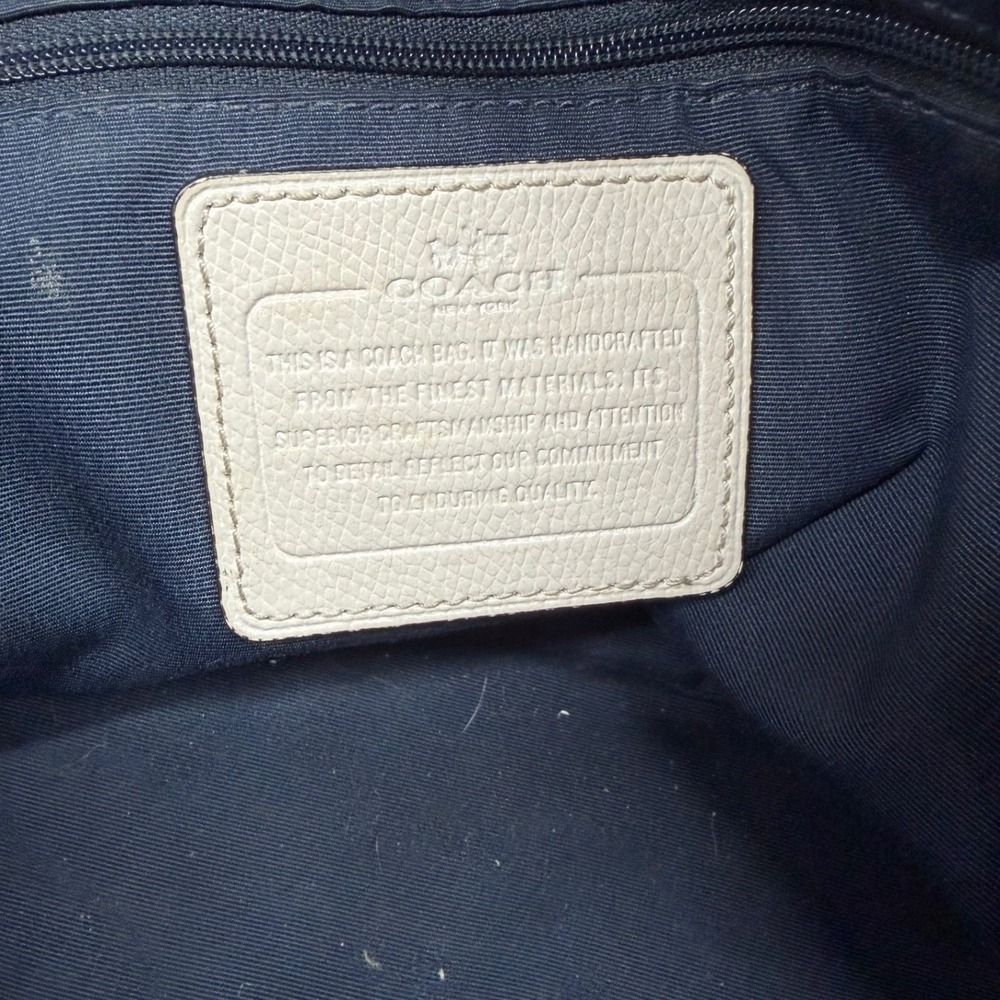 COACH Cora Crossgrain Domed Satchel F34491 Midnight/Chalk Hang Tag NO STRAP‎ Y2k - Picture 9 of 16